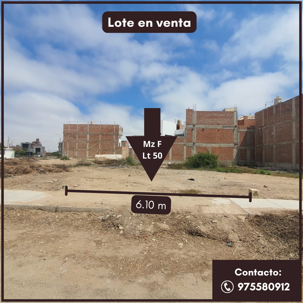 VENTA: LOTE 136 M2 EN URB LOS NOGALES - PIMENTEL