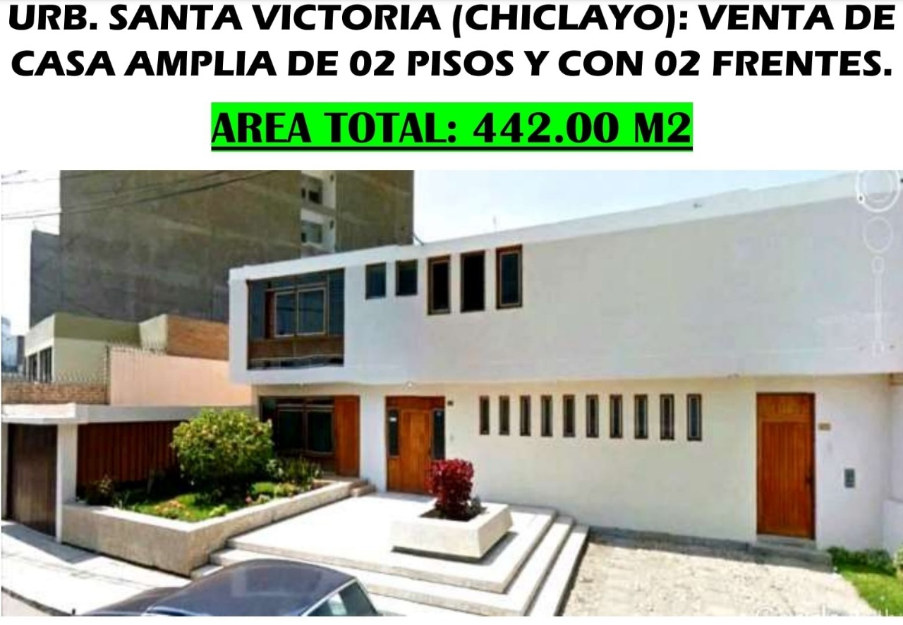 VENTA: CASA 442 M2 A VALOR DE TERRENO - STA VICTORIA